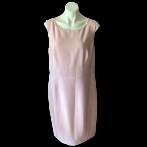 Petal Pink Sleeveless Shift Knee Length Dress Plus Size Large